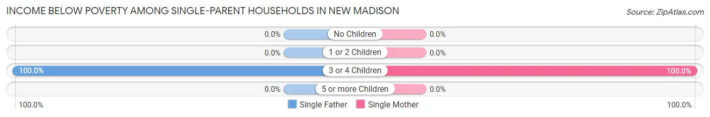 Income Below Poverty Among Single-Parent Households in New Madison