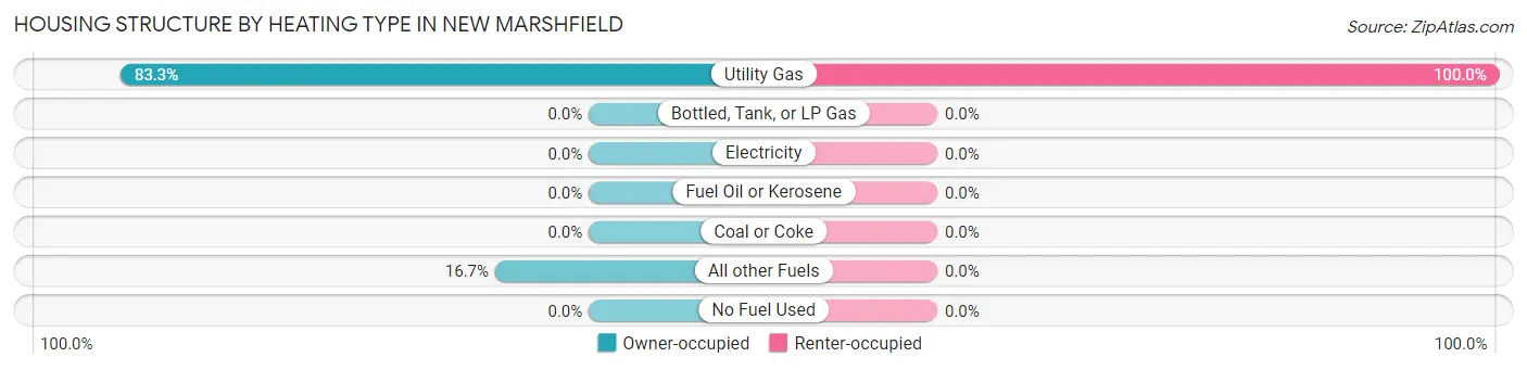 Housing Structure by Heating Type in New Marshfield