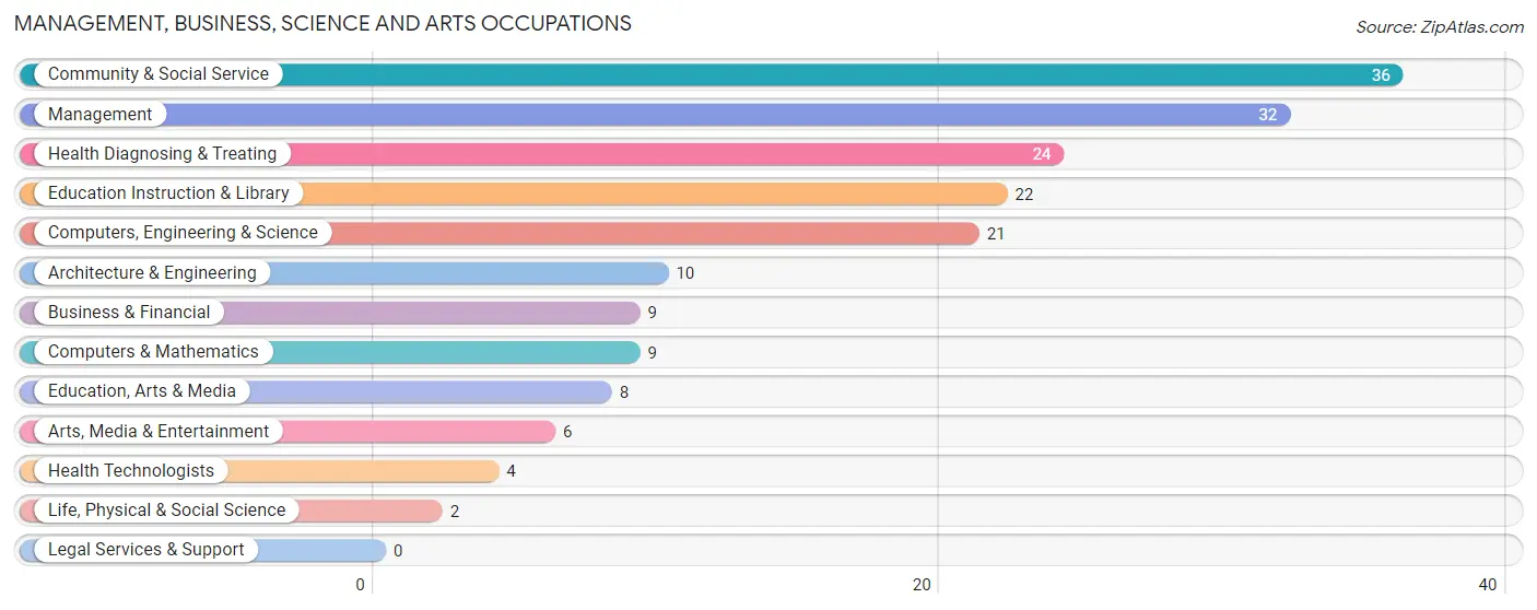 Management, Business, Science and Arts Occupations in New Paris