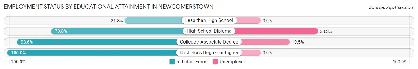 Employment Status by Educational Attainment in Newcomerstown