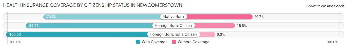 Health Insurance Coverage by Citizenship Status in Newcomerstown