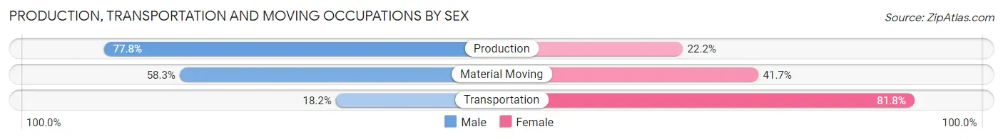 Production, Transportation and Moving Occupations by Sex in Ney