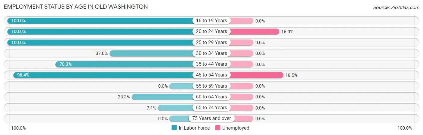 Employment Status by Age in Old Washington