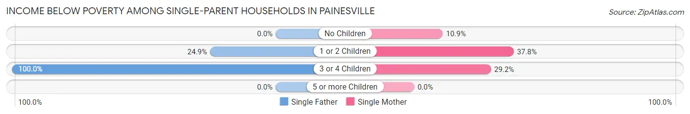 Income Below Poverty Among Single-Parent Households in Painesville