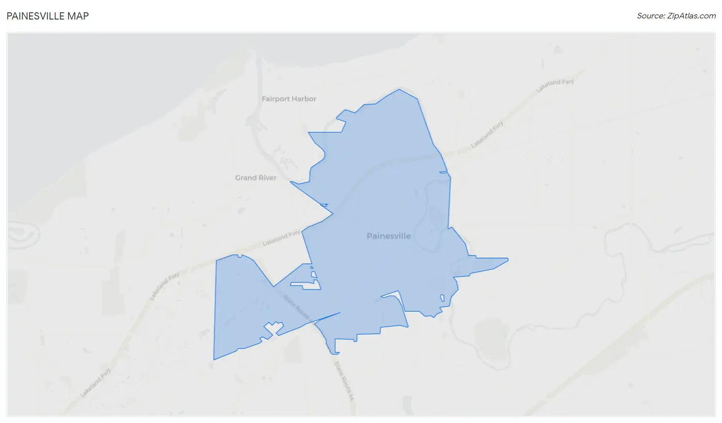 Painesville Map