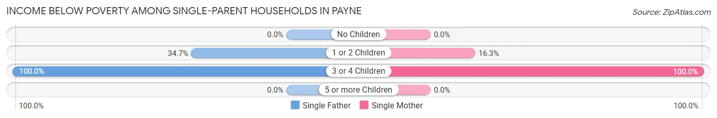 Income Below Poverty Among Single-Parent Households in Payne