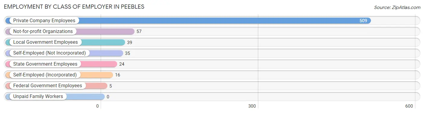 Employment by Class of Employer in Peebles