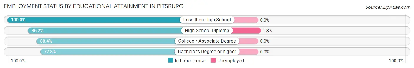 Employment Status by Educational Attainment in Pitsburg