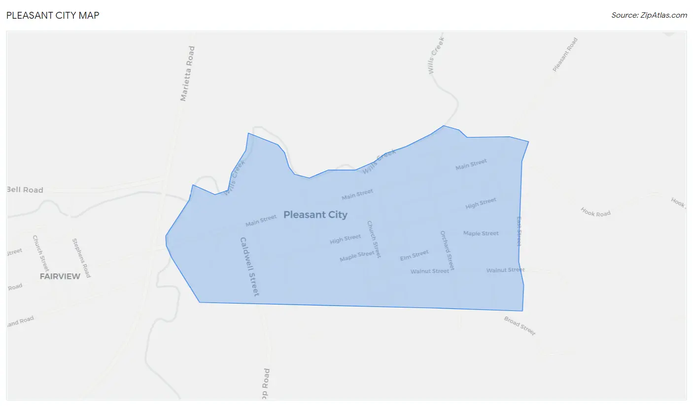 Pleasant City Map