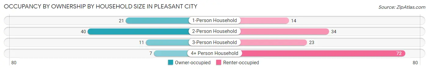 Occupancy by Ownership by Household Size in Pleasant City