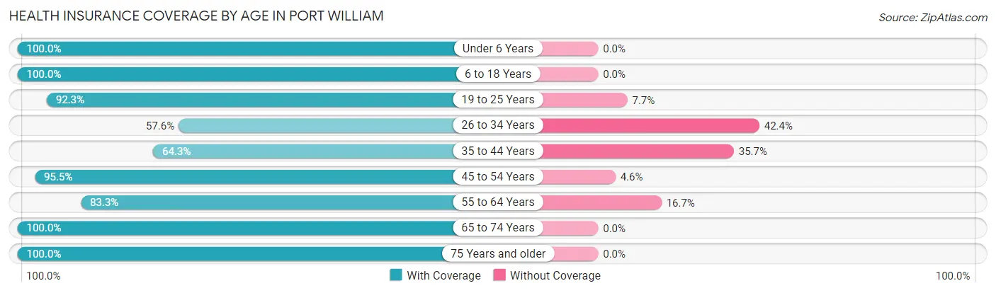 Health Insurance Coverage by Age in Port William