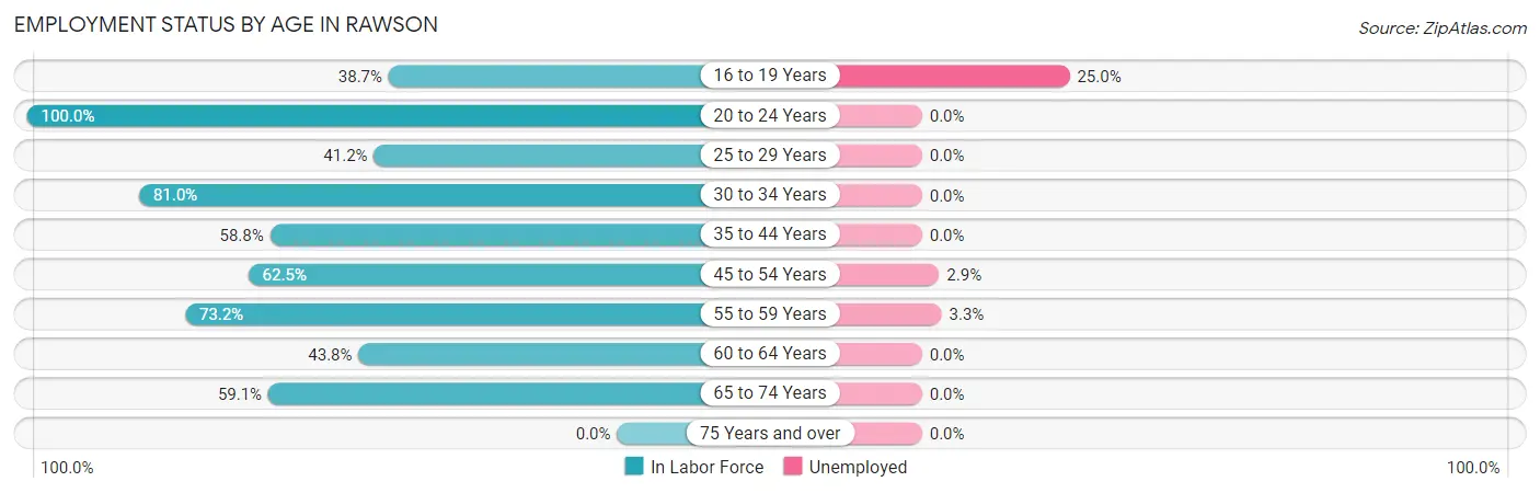 Employment Status by Age in Rawson