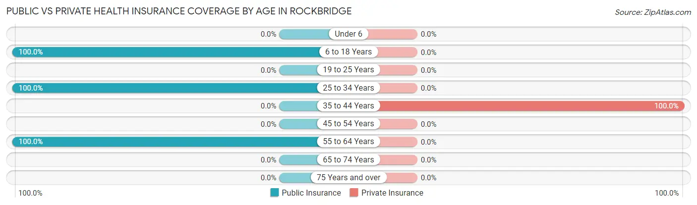 Public vs Private Health Insurance Coverage by Age in Rockbridge