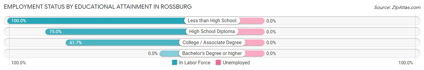 Employment Status by Educational Attainment in Rossburg