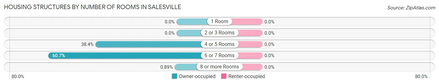 Housing Structures by Number of Rooms in Salesville