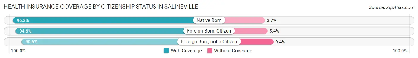 Health Insurance Coverage by Citizenship Status in Salineville