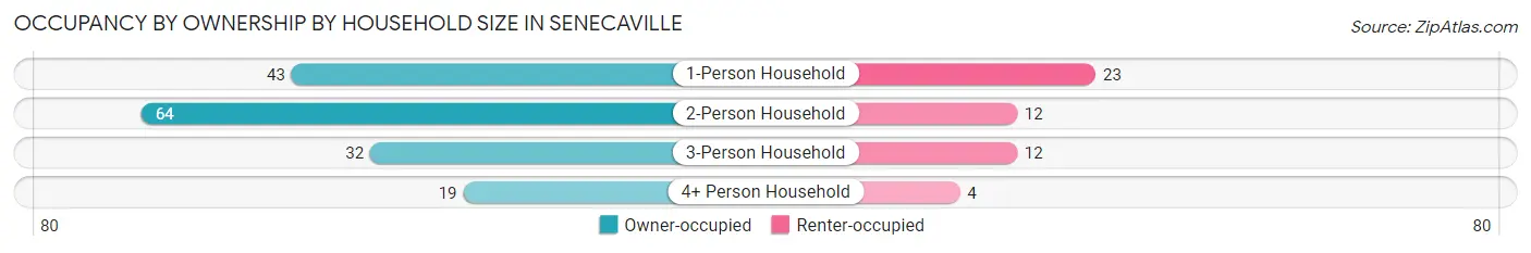 Occupancy by Ownership by Household Size in Senecaville