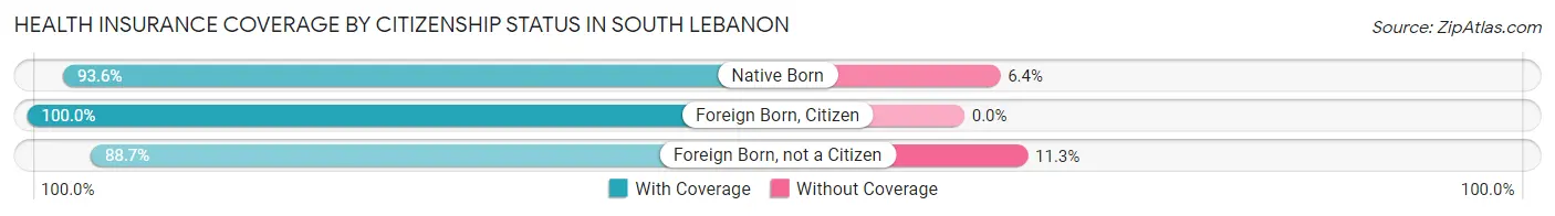 Health Insurance Coverage by Citizenship Status in South Lebanon