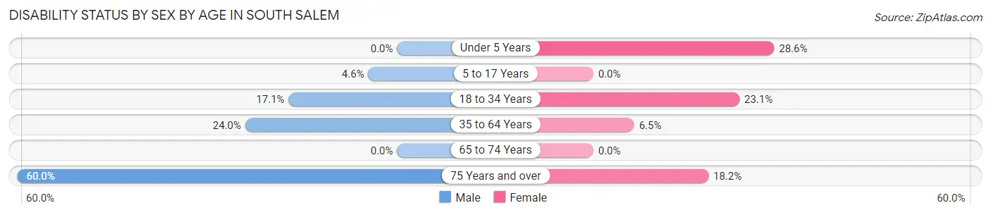 Disability Status by Sex by Age in South Salem