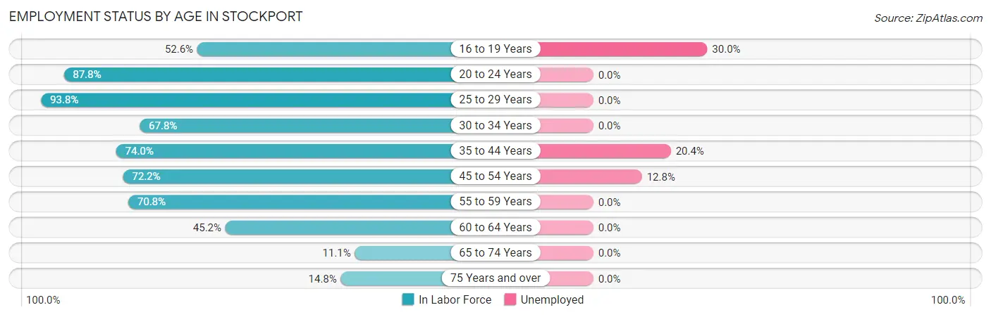 Employment Status by Age in Stockport