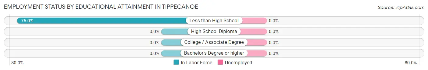 Employment Status by Educational Attainment in Tippecanoe