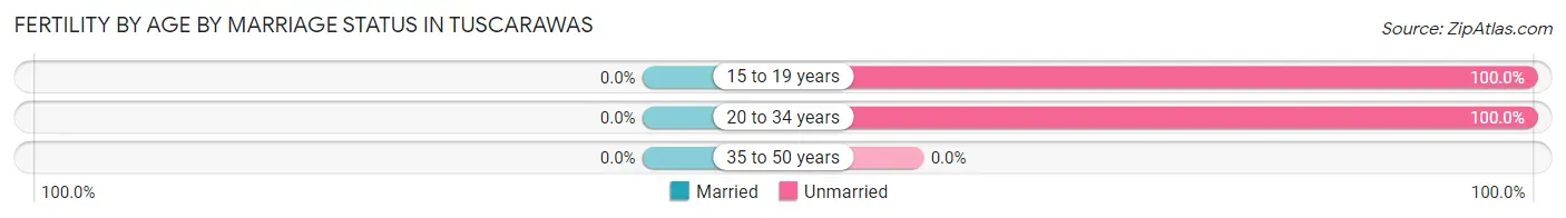 Female Fertility by Age by Marriage Status in Tuscarawas
