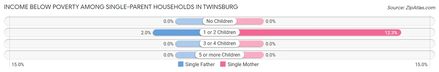 Income Below Poverty Among Single-Parent Households in Twinsburg