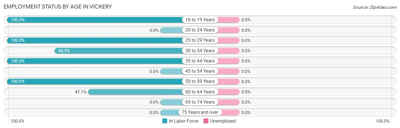 Employment Status by Age in Vickery