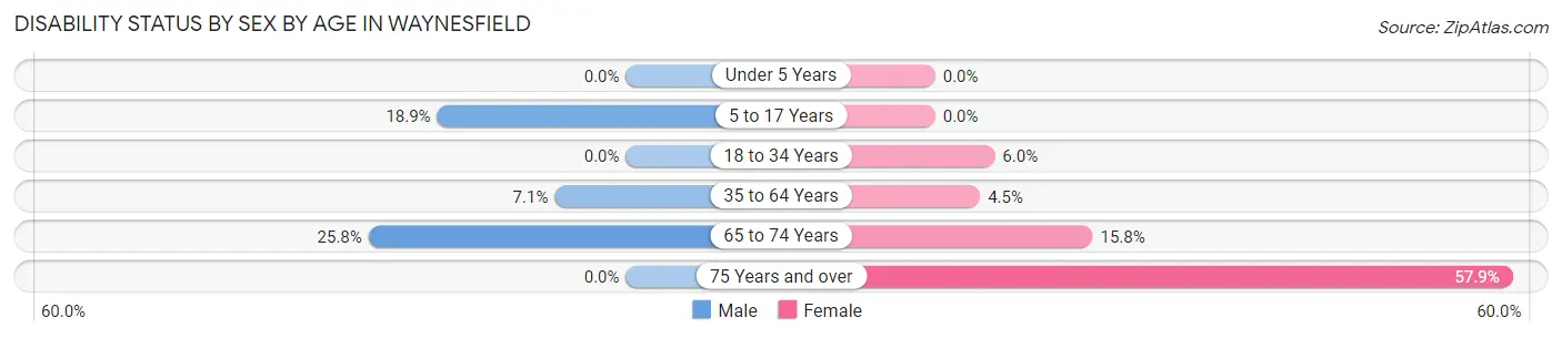 Disability Status by Sex by Age in Waynesfield