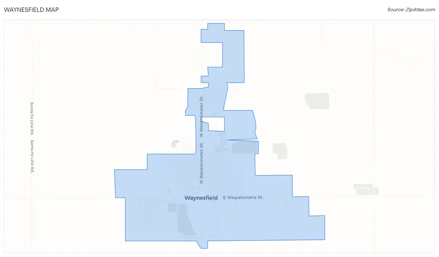 Waynesfield Map