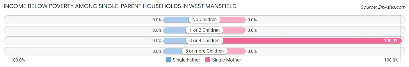 Income Below Poverty Among Single-Parent Households in West Mansfield