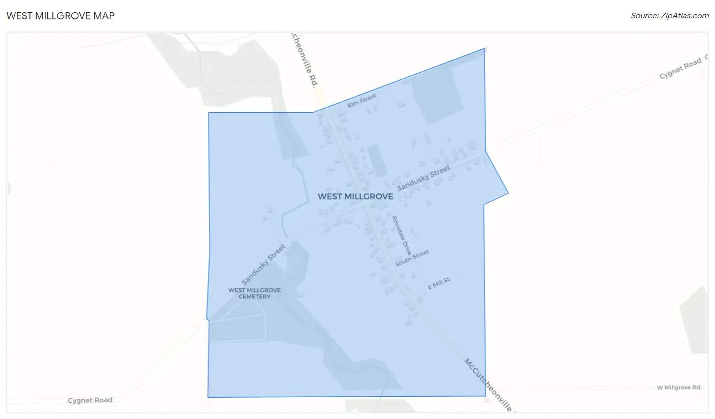 West Millgrove Map