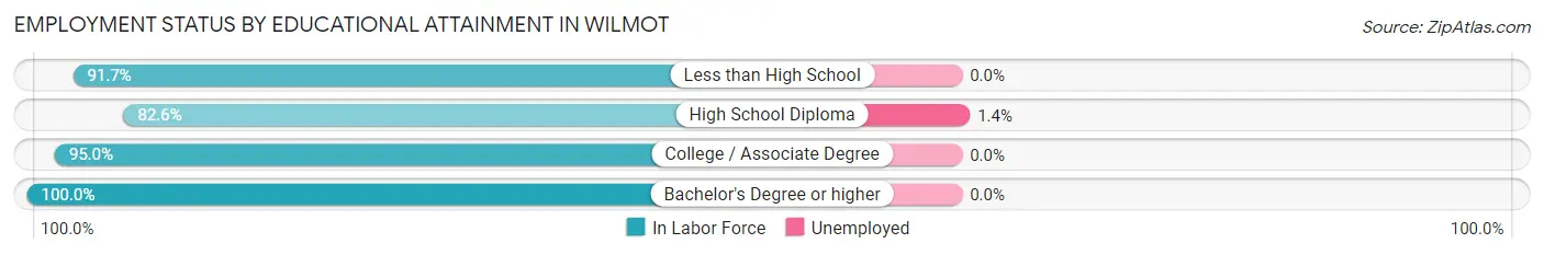 Employment Status by Educational Attainment in Wilmot