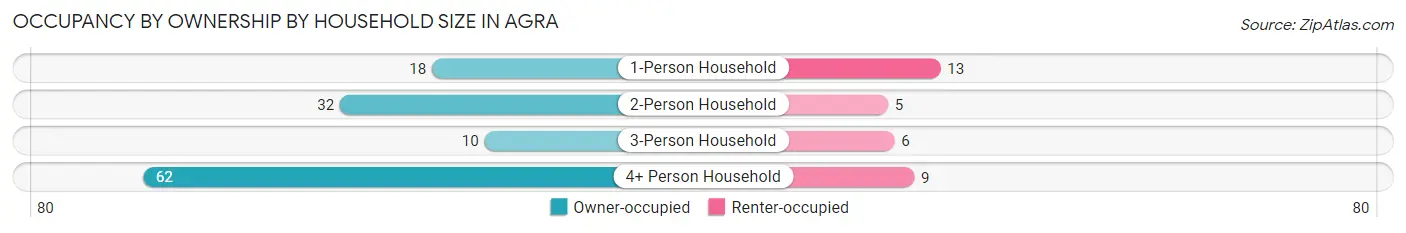 Occupancy by Ownership by Household Size in Agra