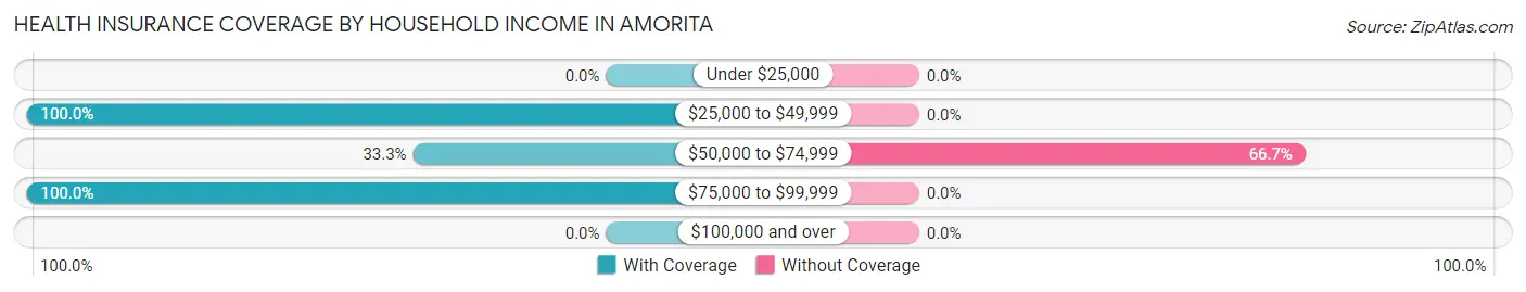 Health Insurance Coverage by Household Income in Amorita