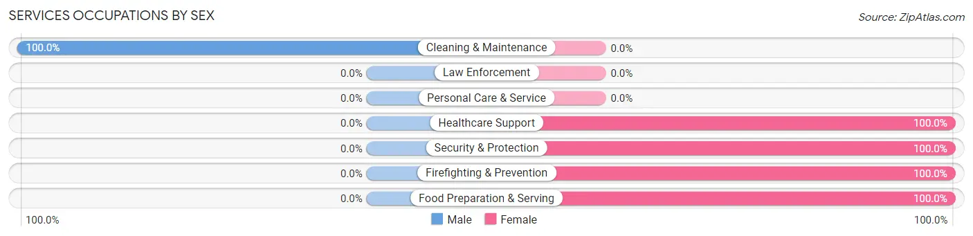 Services Occupations by Sex in Apache