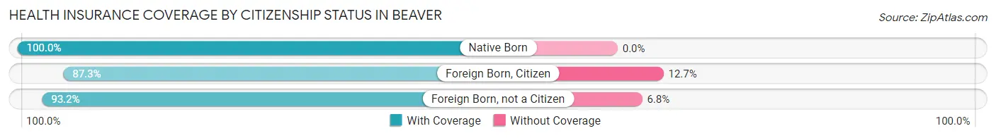 Health Insurance Coverage by Citizenship Status in Beaver