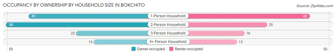 Occupancy by Ownership by Household Size in Bokchito