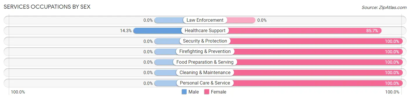 Services Occupations by Sex in Bokoshe