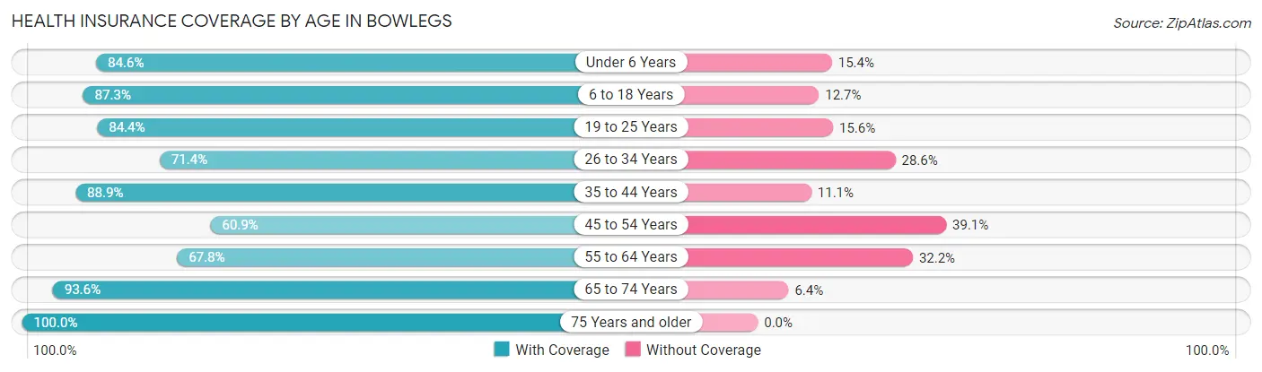 Health Insurance Coverage by Age in Bowlegs