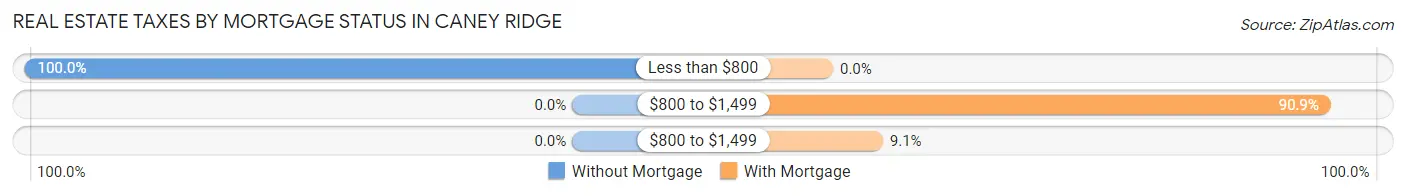 Real Estate Taxes by Mortgage Status in Caney Ridge