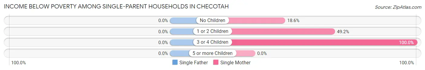 Income Below Poverty Among Single-Parent Households in Checotah