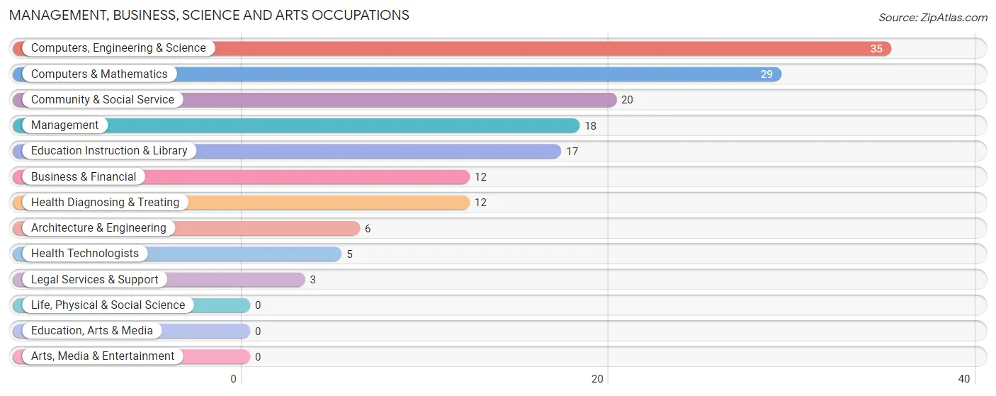 Management, Business, Science and Arts Occupations in Copan