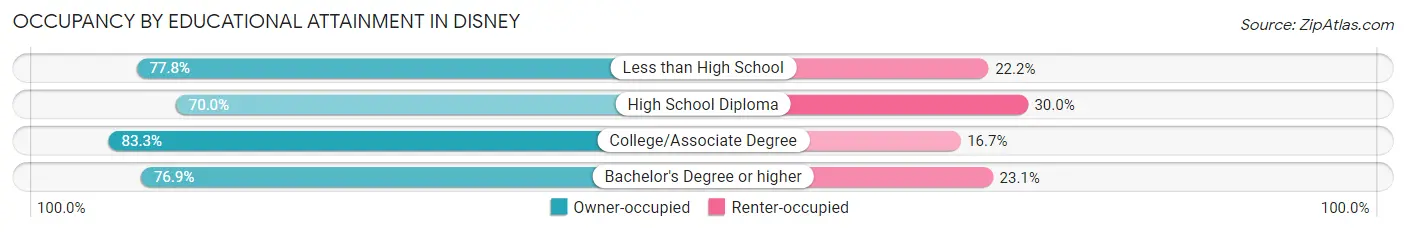Occupancy by Educational Attainment in Disney