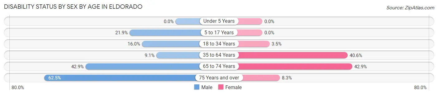 Disability Status by Sex by Age in Eldorado