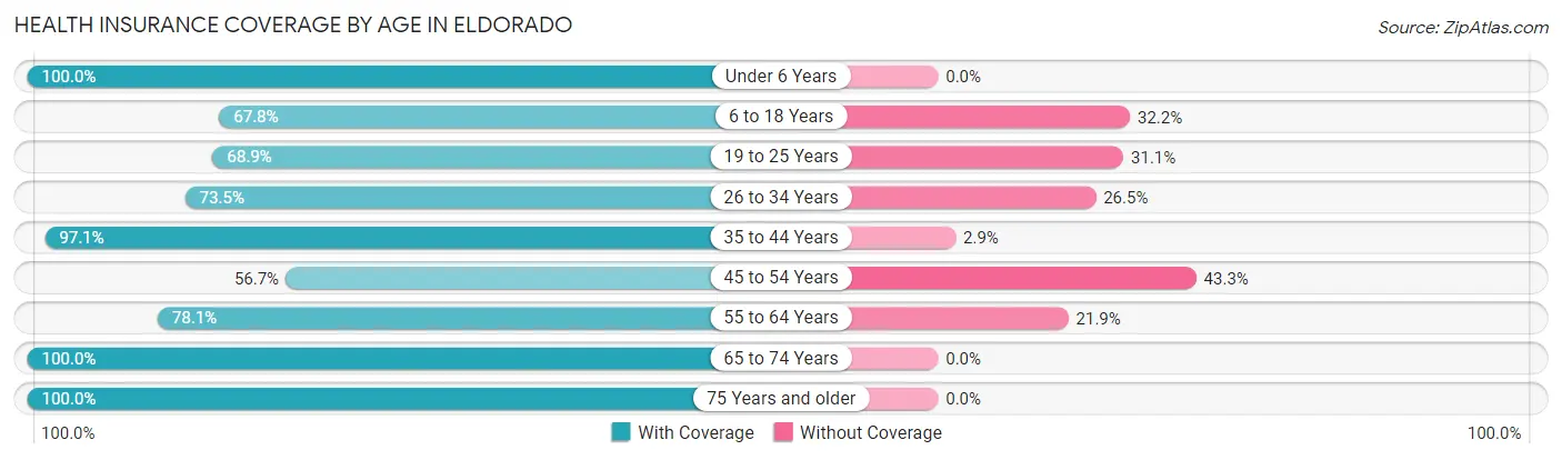 Health Insurance Coverage by Age in Eldorado