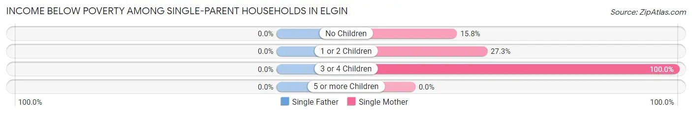 Income Below Poverty Among Single-Parent Households in Elgin