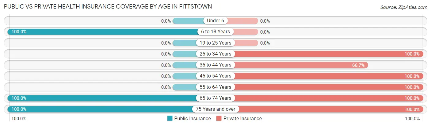 Public vs Private Health Insurance Coverage by Age in Fittstown