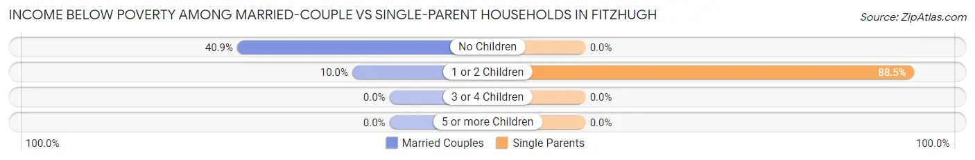 Income Below Poverty Among Married-Couple vs Single-Parent Households in Fitzhugh
