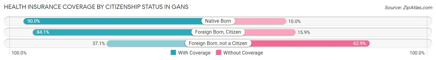 Health Insurance Coverage by Citizenship Status in Gans